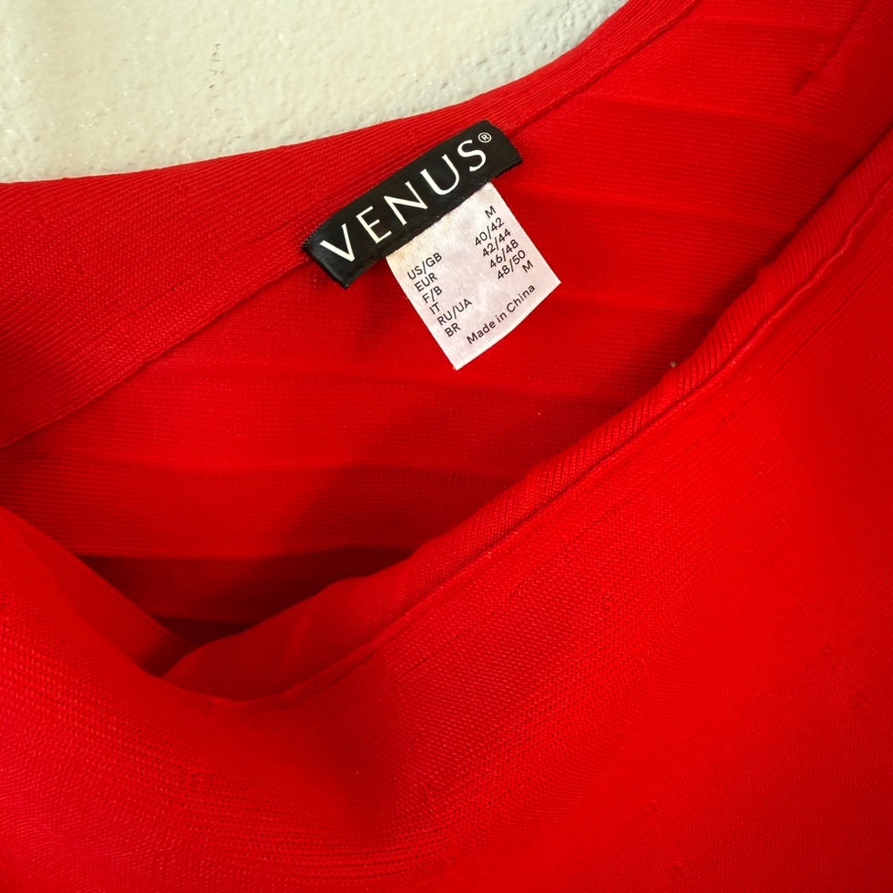 VENUS Red One-Shoulder Ruffle Mini Dress - Picture 4 of 4